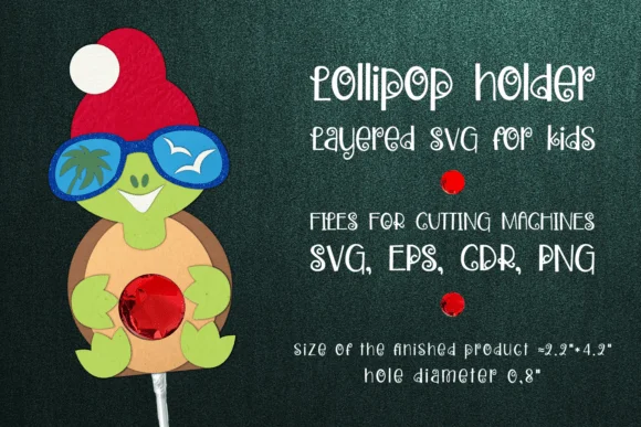 Turtle Christmas Lollipop Holder