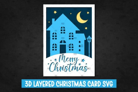 Christmas Layered Greeting Paper Card