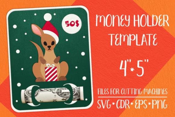Kangaroo Christmas Card | Money Holder