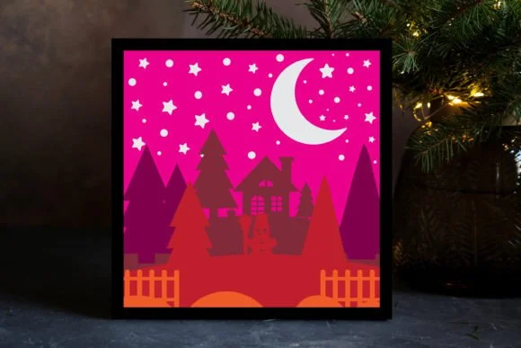 Christmas 3d Shadow Box SVG