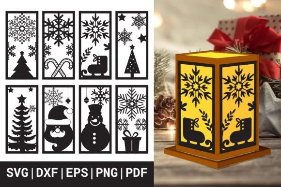 Christmas 3D Ornaments Lantern SVG File