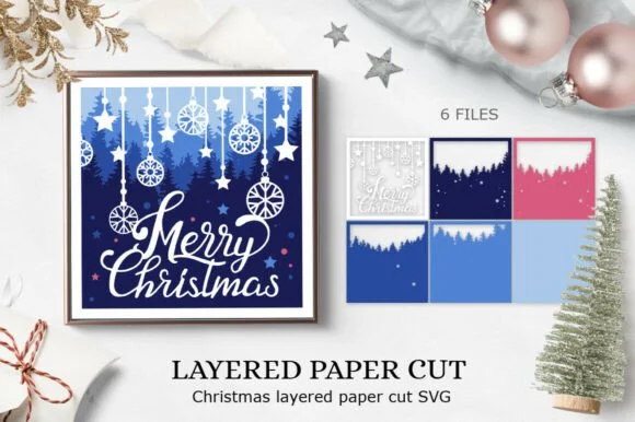 Layered Papercut Christmas Card