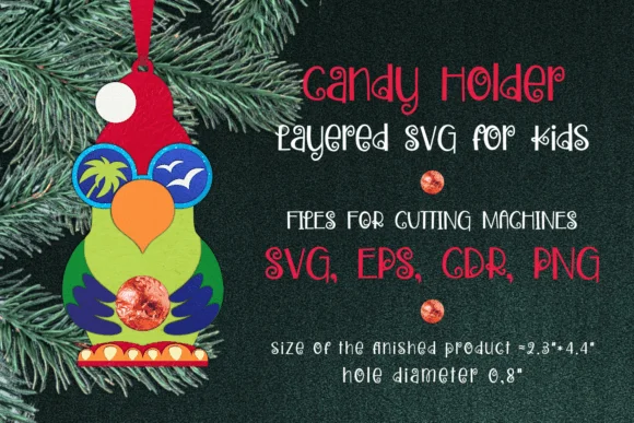 Parrot Christmas Ornament | Candy Holder