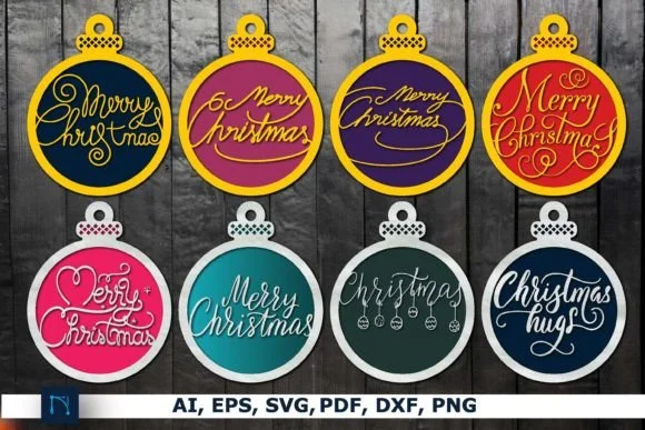 Layer Paper Christmas Balls SVG Bundle
