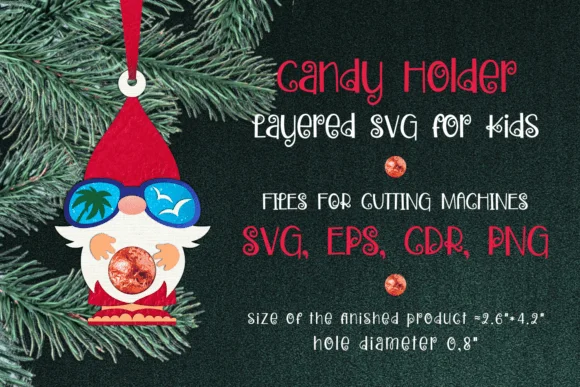Tropical Gnome | Christmas Candy Holder