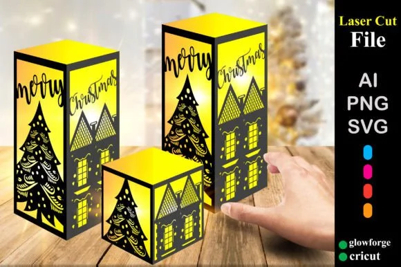 Christmas Paper Cut Ornaments Lantern