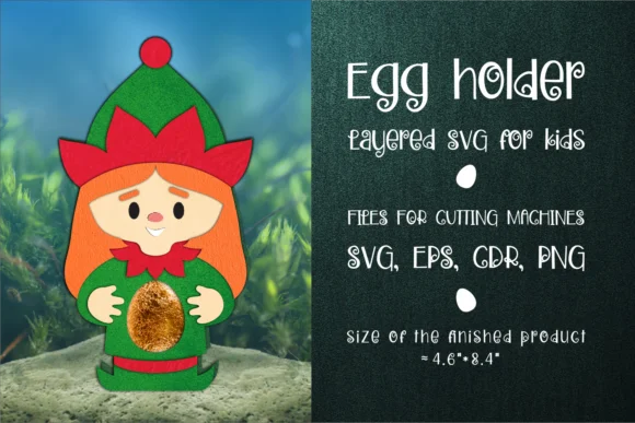 Christmas Elf Girl Chocolate Egg Holder