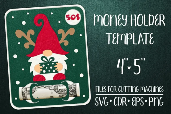 Gnome Christmas Card Money Holder