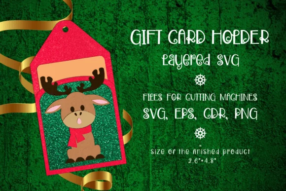 Christmas Moose | Gift Card Holder