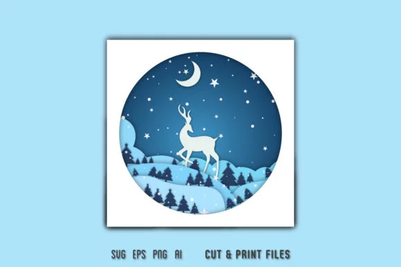 3d Layered Christmas SVG