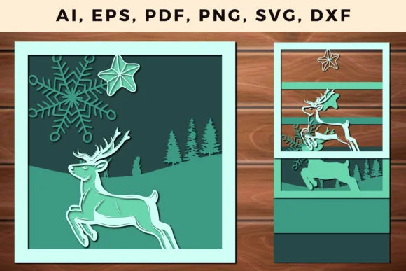 Multi Layer Christmas Design 3d SVG File