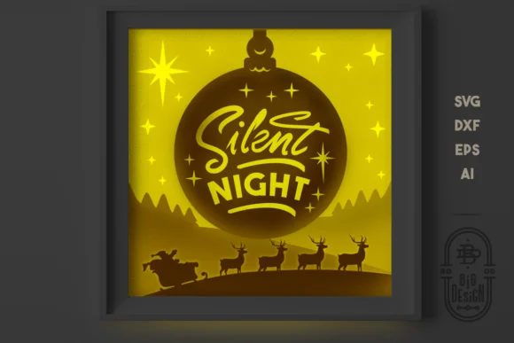 Christmas SVG 3D Scene | 3D Silent Night