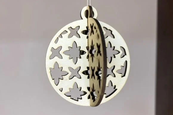 Christmas Bauble - Floral Pattern