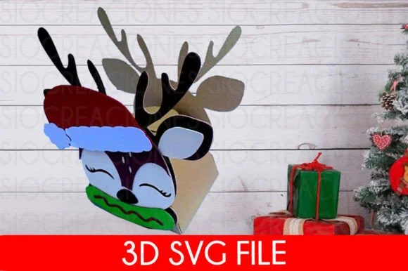 Christmas Reindeer Box SVG