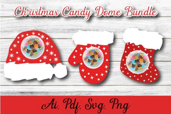Christmas Candy Dome SVG
