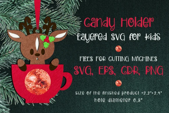 Deer in a Cup | Christmas Candy Holder