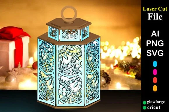 Christmas Lampshade Lantern SVG