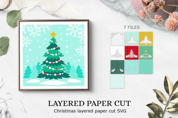 3D Christmas Layered Paper Cut