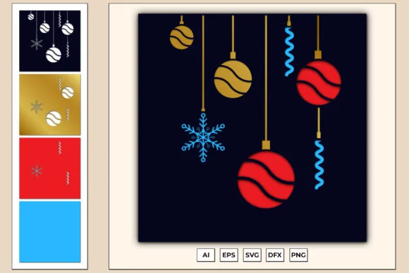 Layered Christmas Balls SVG, Wall Art 3D