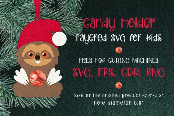 Sloth Christmas Ornament | Candy Holder