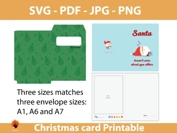 Printable Christmas Card Santa Isn't Home