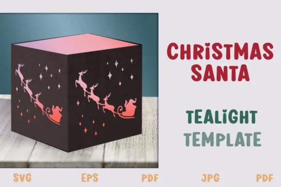 Christmas Papercut Lantern SVG Template
