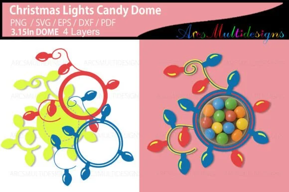 Christmas Light Candy Dome Holder