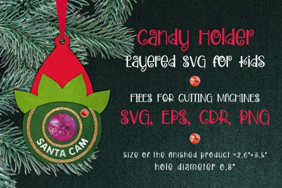 Santa Cam Elf - Christmas Candy Holder