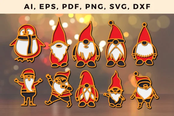 Layer Santa Claus CHRISTMAS Bundle Svg