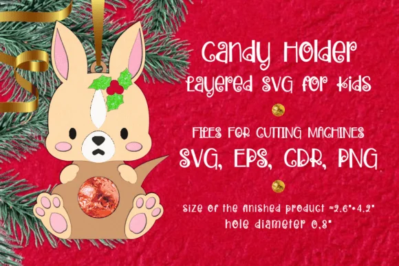 Baby Kangaroo | Christmas Candy Holder