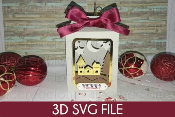 Christmas Village Bag 3D SVG