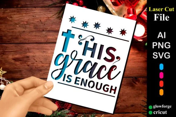 His Grace is Enough Christmas Card SVG