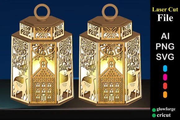 Christmas House Lampshade Lantern