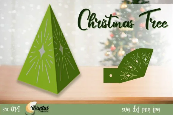 Christmas Trees Lantern SVG