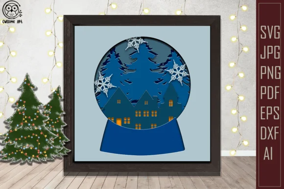 3D Christmas SVG