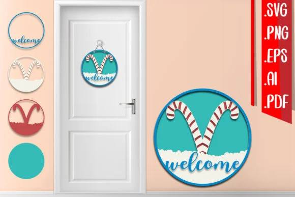 Christmas Layered Door Sign 6