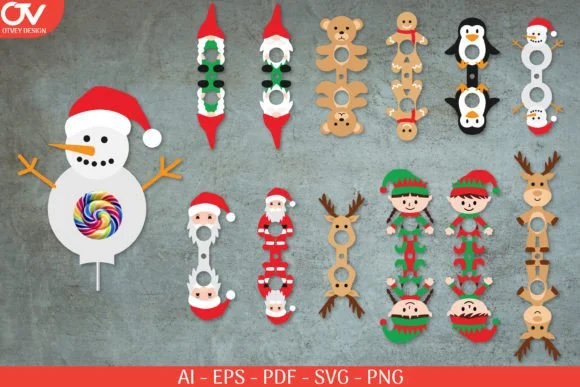Christmas Lollipop Holders Svg
