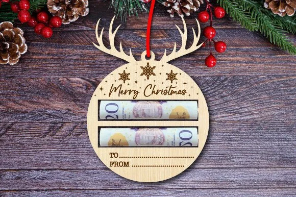 Christmas Money Holder Ornament Svg