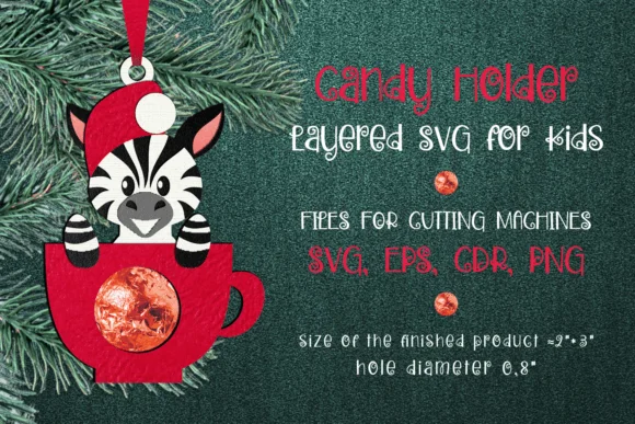 Zebra in a Cup | Christmas Candy Holder