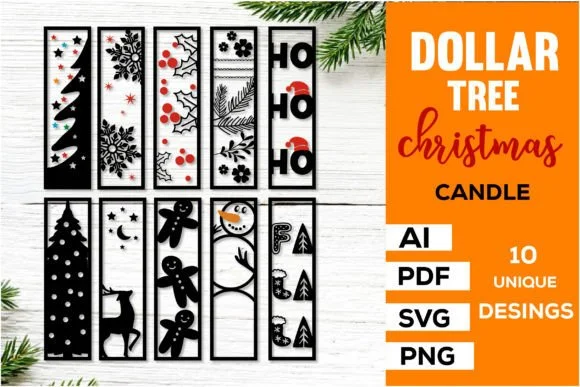 Christmas Candle SVG Bundle