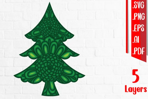 Christmas Tree 3D Layered Cut Files