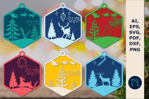 Snow Globe Bundle SVG,Christmas Papercut