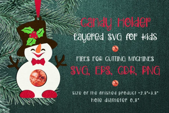 Snowman Christmas Ornament Candy Holder