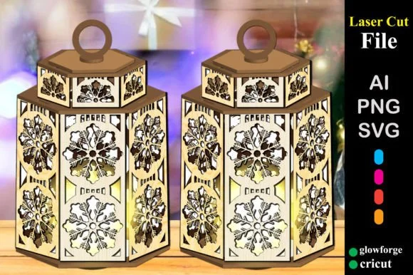Christmas Night Light Lampshade 3d SVG