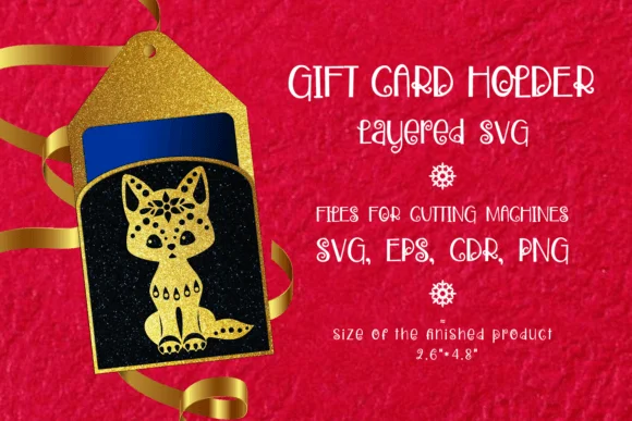 Cute Wolf | Christmas Gift Card Holder