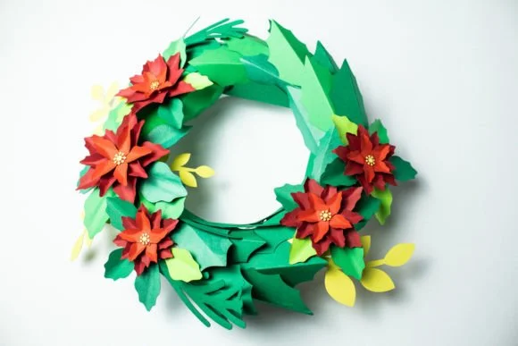 Christmas Flower Wreath