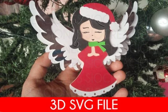 Christmas Angel 3D SVG