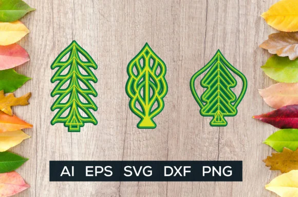 Christmas Ornaments | 3D Layered Tree