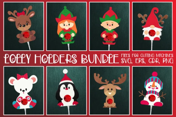 Christmas Lolly Holders Bundle SVG