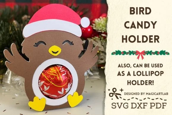 Christmas Bird Candy Holder Svg | Christ